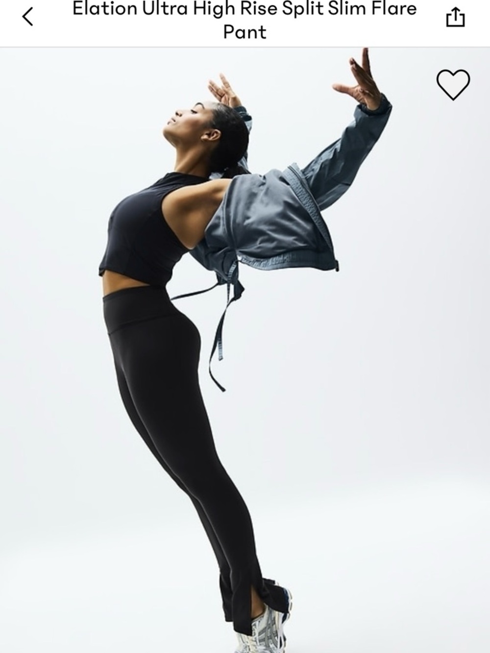 Athleta elation ultra High-Rise Split Slim Flare Pants - Black